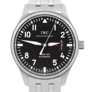 PAPERS IWC Pilot Mark XVII 17 Black Arabic 41mm Stainless Date Watch IW326504 - Picture 1 of 9