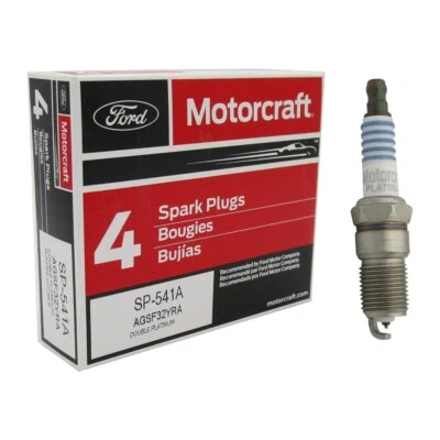 OEM Motorcraft SP541A Dble Plat Spark Plg Set (4) For Ford Mazda Mercury Lincoln - Image 1 of 4