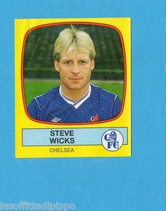 INGHILTERRA-FOOTBALL 88-PANINI-Figurina n.43- STEVE WICKS - CHELSEA -Rec