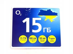 O2 Czeska Karta SIM BEZ REJESTRACJI 300 Kč 15 GB UE - Zdjęcie 1 z 2