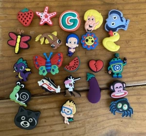 Lot Of Croc Shoe Charms Buttons Includes 23 Fun Button Charms READ Jibbetz - Picture 1 of 5