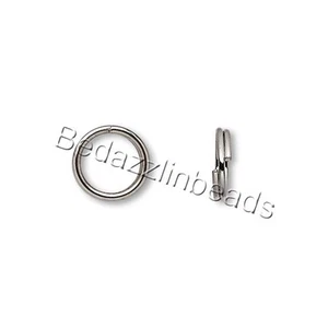 50 Anillo Quirúrgico 304 Grado Acero Inoxidable 6mm Doble División Hallazgos de Joyería - Imagen 1 de 1