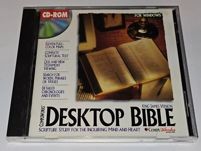CompuWorks Desktop Bible CD-ROM for Windows King James Version 1994 WizardWorks - Image 1 of 4