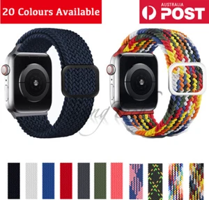 For Apple Watch Adjustable Braided Solo Loop Band iWatch Ultra 10-1 SE 38-49MM - Picture 1 of 24