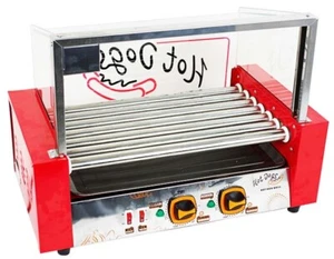 STAINLESS STEEL HOT DOG BROILER (7 ROLLERS) SAUSAGES MACHINE - Picture 1 of 7