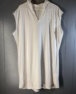 Athleta Women’s Hoodie Dress Size 2X White Short Lightweight Spandex - Picture 1 of 8