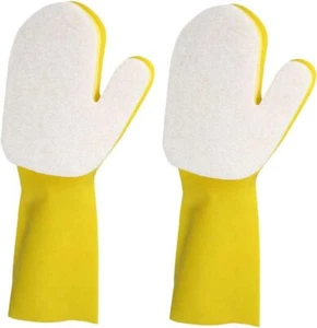 Latex Cleaning Gloves Silicone Oven Mitts Green 36X14.5CM, White - Picture 1 of 9