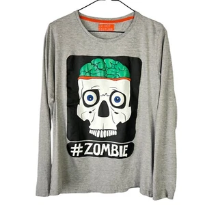 Marks & Spencer Do Not Disturb Zombie Skull Puff Eye Youth 15-16 Years Sleep Top - Picture 1 of 12
