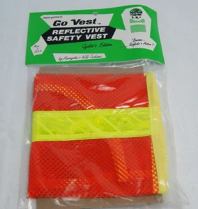 Vintage Cyclist Reflective Safety Vest Henryetta's Go Vest 1991 Made in USA NOS - Bild 1 von 4
