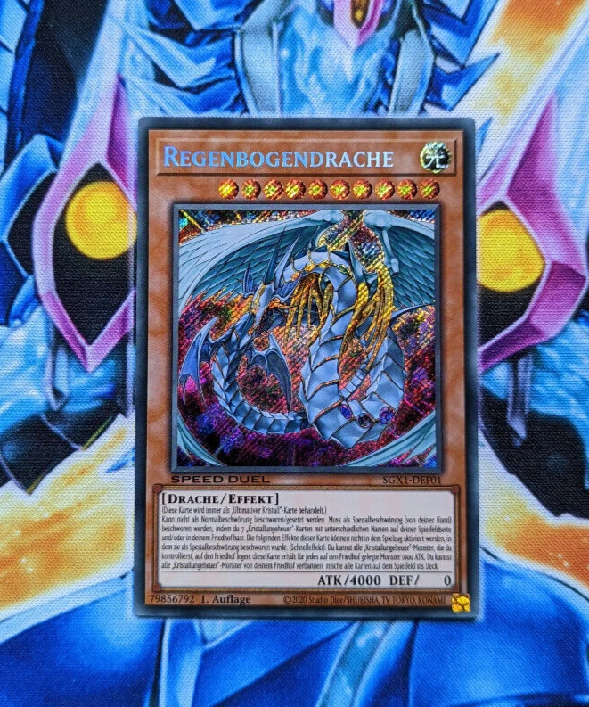 Yu-Gi-Oh! Regenbogendrache SGX1-DEF01 Secret RARE! Deutsch! TOP ! Speed Duel! - Bild 1 von 1