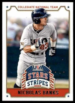 2015 Panini USA Baseball Stars And Stripes Nicholas Banks #77 - Image 1 of 2