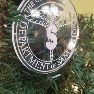 Dipartimento Sanitario acrilico albero di Natale ornamento - Foto 1 di 4