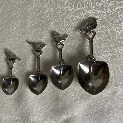 Ganz Measuring Spoons Shovels Birds 4 Pcs Scoop Dipper Kitchenware - Image 1 of 4