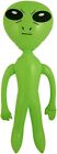 1 X INFLATABLE BLOW UP ALIEN GREEN SPACE MAN 64CM PARTY PROP