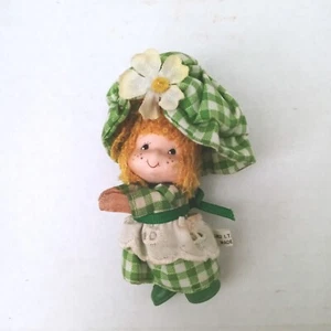 ITI Hawaii Hugger Clip On Doll Green Gingham Vintage 1982 Made in Korea - Picture 1 of 5