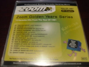 ZOOM GOLDEN YEARS 1981 KARAOKE DISC CDZM3081 CD+G 15 TRACKS - Imagen 1 de 1