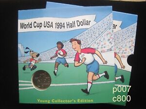 USA $1/2 Dollar 1994 D World Cup Soccer Football Young Collectors America Coin
