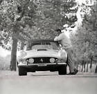 Renato Salvatori posing next to his Ferrari Italy 1960 OLD PHOTO