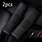 2Pcs Car Seat Belt Cover Shoulder Protector Cushion Pad Real Leather Universal