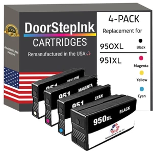 Cartucce di inchiostro compatibili DoorStepInk per HP 950XL nero 951XL C M Y 4 PK USA - Foto 1 di 5