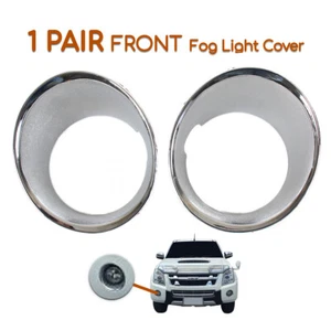 Fog Lamp Cover Trims Chrome Pair Fits Isuzu D-Max 4WD UTE Pickup 2007-11 EBEZ - Picture 1 of 6