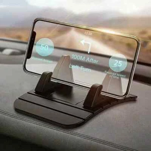 SUPPORTO UNIVERSALE TELEFONO CELLULARE SMARTPHONE AUTO IN SILICONE ANTISCIVOLO - Zdjęcie 1 z 6
