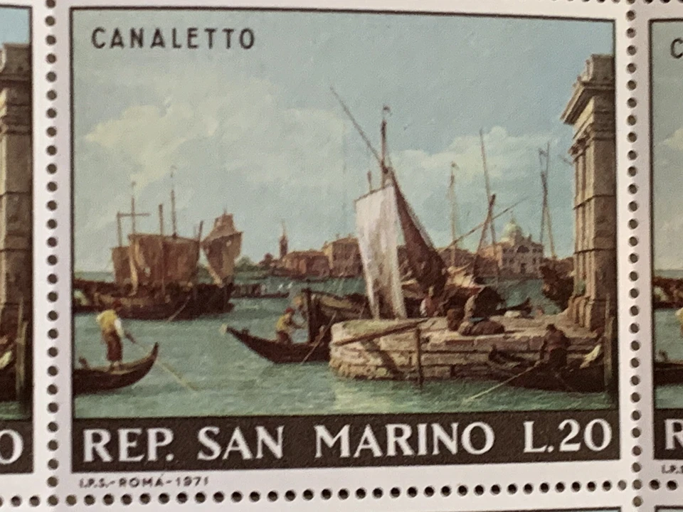 Jangel55: San Marino: Canaletto: Three Full Sheets Of 25, Impressive, #746-48 - Image 1 of 4