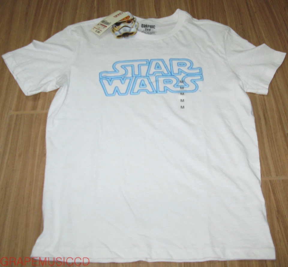 STAR WARS STARWARS EXO SPAO T-POT OFFICIAL WHITE LUMINOUS T-SHIRT NEW - Image 1 of 3