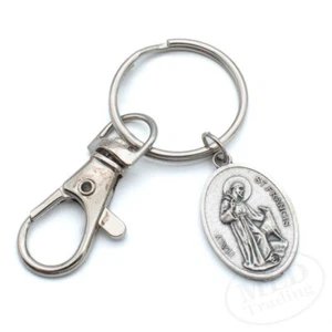 Llavero/colgante medalla italiana San Francisco collar mascota - aleación de zinc, plata - Imagen 1 de 5