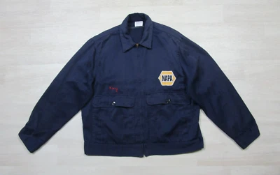 Chaqueta de Trabajo Gaberdine Sanforizada Vintage Años 50 60 Talla 42 NAPA Auto Mechanic Roy Foto 1 de 4