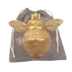 Massiver Messing Bienenkopf Türklopfer Dekor für Haustürklopfer mit Jutekoffer - Bild 1 von 8