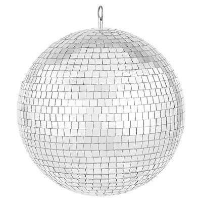 VEVOR Mirror Disco Ball 12 Inch Silver Party Disco Ball with Hanging Ring - Image 1 of 4