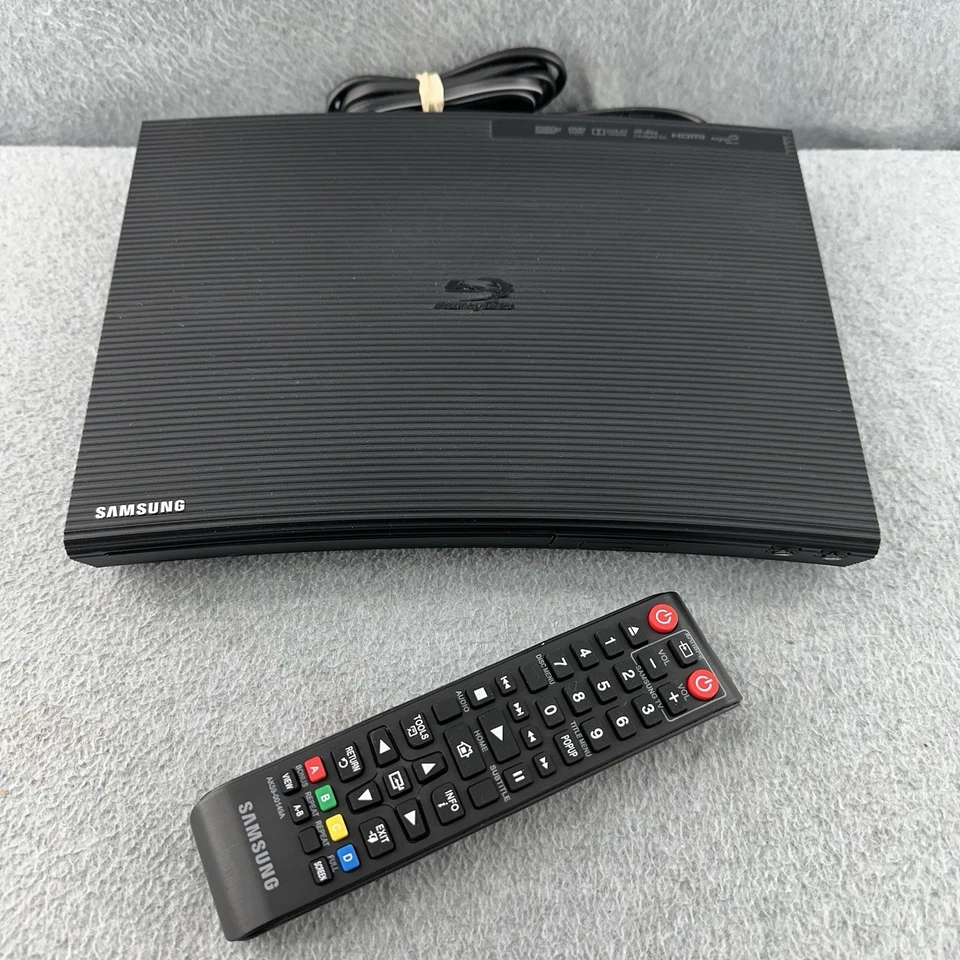 Reproductor de DVD Blu-ray curvo inteligente Samsung BD-J5100 transmisión Wi-Fi HDMI con control remoto Foto 1 de 4