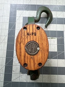 Gancho de polea y aparejos Upson Walton vintage U•W 4-PB - Impresionante - Imagen 1 de 20