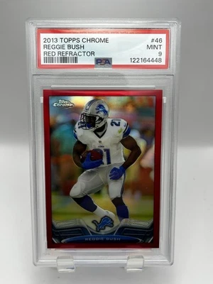 2013 TOPPS CHROME REGGIE BUSH #46 RED /25 PSA 9🚨 - Image 1 of 2