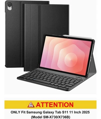 Keyboard Case for Samsung Galaxy Tab S11 5G 11 Inch 2025 Slim Stand Cover Case - Image 1 of 4