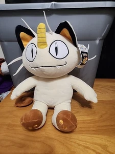 Rare 2016 Build A Bear Large Talking Pokemon Meowth Plush Stuffed Animal W/Tag - Picture 1 of 11