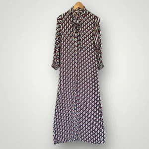 Vestido Zara Maxi Largo Estampado Geométrico Talla M - Imagen 1 de 10