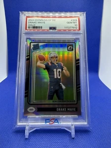 Drake Maye 2024 Panini Donruss Optic Holo PSA 10 Rookie RC Silver Prizm #229 - Imagen 1 de 2