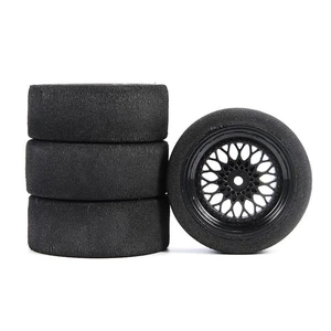 4pcs 1/10 On-road Foam Tires&Wheel Rims 12mm Hex For HSP HPI RC Racing Car - Picture 1 of 12