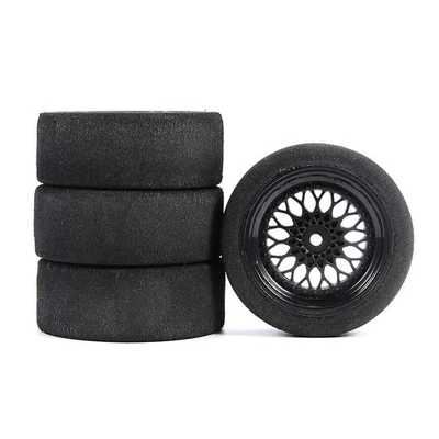 4pcs  1/10 On-road Foam Tires&Wheel Rims 12mm Hex For HSP HPI RC Racing Car - Image 1 of 4
