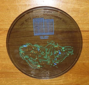 THE INTERNATIONAL GOLF CLUB Inc BOLTON MASS Yardage Tiger Tees 9.5" Glass Plate - Picture 1 of 6