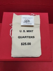 2001 D "North Carolina" Unopened $25 State Quarter Bag From US Mint Uncirculated - Imagen 1 de 4