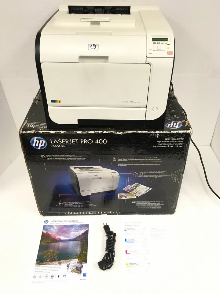 HP LaserJet Pro 400 Color M451dn Printer Duplex w/ Toner 1250 Pages FREE SHIP - Image 1 of 4