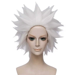 HALLOWEEN WIG Grey ANIME Party Synthetic Short Sweep Swept Back Gray Cosplay - Picture 1 of 11