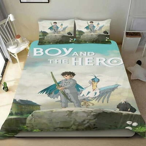 The Boy and the Heron Duvet Cover 3 Piece Bedding Set,Teens Comforter Cover Set - Picture 1 of 6
