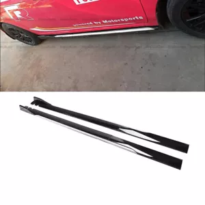 for Infiniti G35 G37 86" Side Skirt Extension Rocker Panel Splitter Black White - Picture 1 of 9
