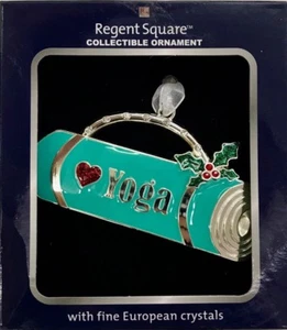 Yoga Christmas Ornament Regent Square European Crystals Aqua Mat Tree Decoration - Foto 1 di 6