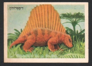 Dimetrodon card From Israeli Animals Cards Set, By Tamar 1960's judica - Picture 1 of 2