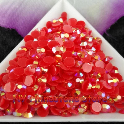 4mm jelly ab resin crystal rhinestone nail art rhinestones use glue SS16 - Image 1 of 2